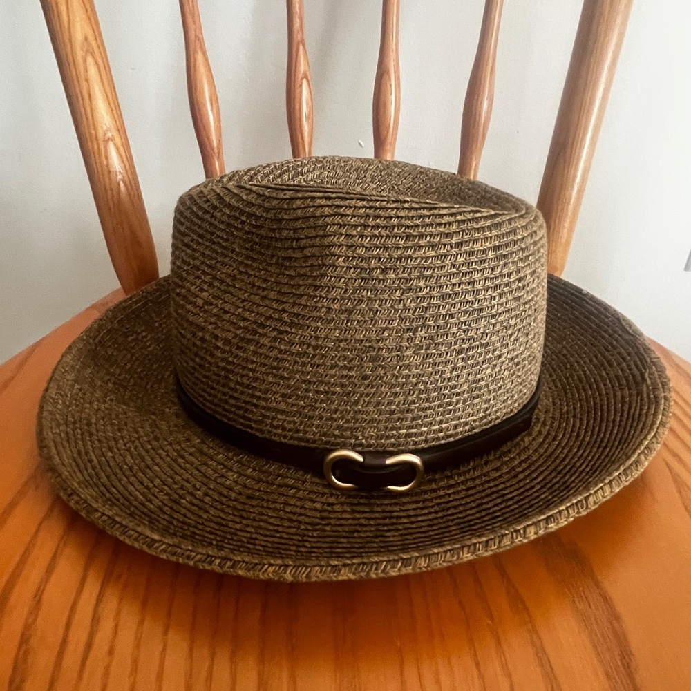 Lucky Brand Wide Brim Straw Panama Boater Hat